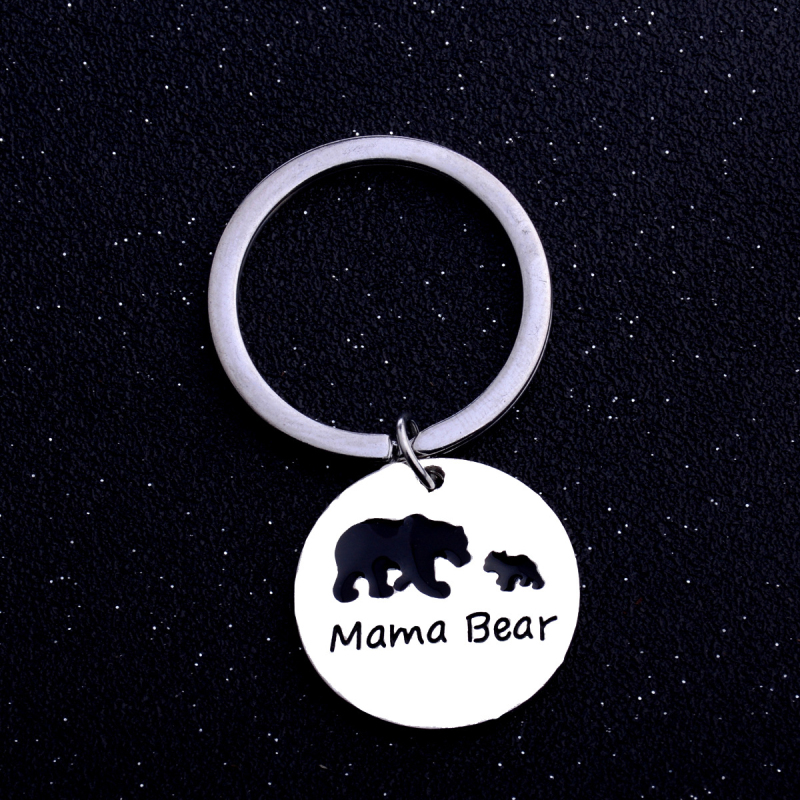Europe and America Fashion Black Enameled Alloy MAMA Baby Bear Keychain for Family Christmas Gift
Europe and America Fashion Black Enameled Alloy MAMA Baby Bear Keychain for Family Christmas Gift