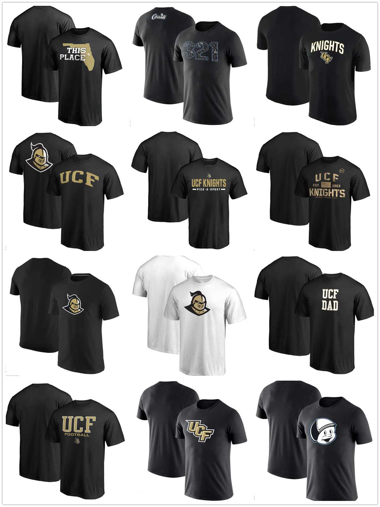 UCF Knights T-shirt Cotton cloth Round collar,loose,breathable printing mens black white, As pics
UCF Knights T-shirt Cotton cloth Round collar,loose,breathable printing mens black white, As pics