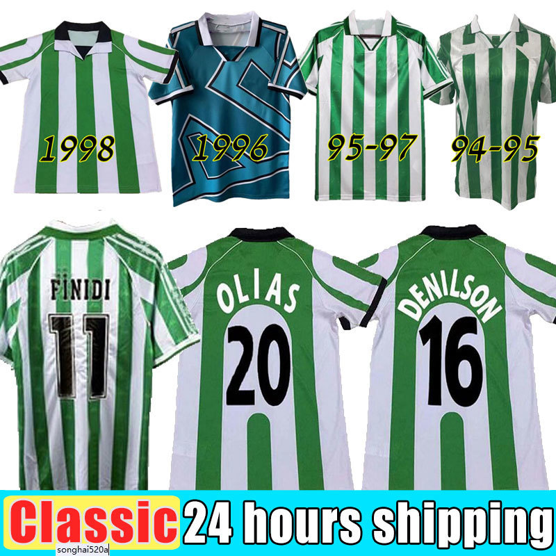 1994 1995 1996 1997 1998 REAL Retro soccer Jerseys 94 95 96 97 98 classic vintage football shirt ALFONSO BETIS JOAQUIN FINIDI DENILSON, Black;yellow
1994 1995 1996 1997 1998 REAL Retro soccer Jerseys 94 95 96 97 98 classic vintage football shirt ALFONSO BETIS JOAQUIN FINIDI DENILSON, Black;yellow