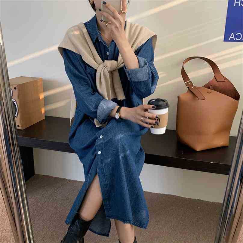 Stylish Femme Chic Outwear Denim Vintage Full Sleeves Vestidos OL Sweet All Match Long Dresses With Shawl 210525, Photo color
Stylish Femme Chic Outwear Denim Vintage Full Sleeves Vestidos OL Sweet All Match Long Dresses With Shawl 210525, Photo color