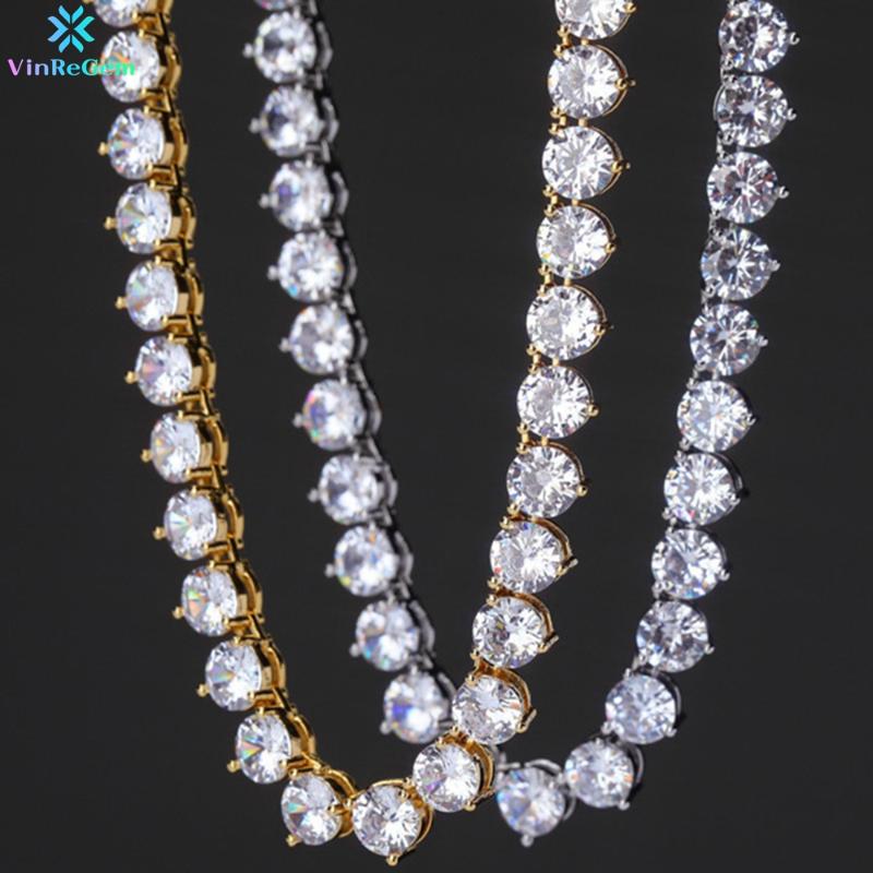 Chains Vinregem Hip Hop Rock 925 Sterling Silver 4-6MM Created Moissanite Gemstone Neutral Tennis Chain Necklace Fine Jewelry Wholesale
Chains Vinregem Hip Hop Rock 925 Sterling Silver 4-6MM Created Moissanite Gemstone Neutral Tennis Chain Necklace Fine Jewelry Wholesale