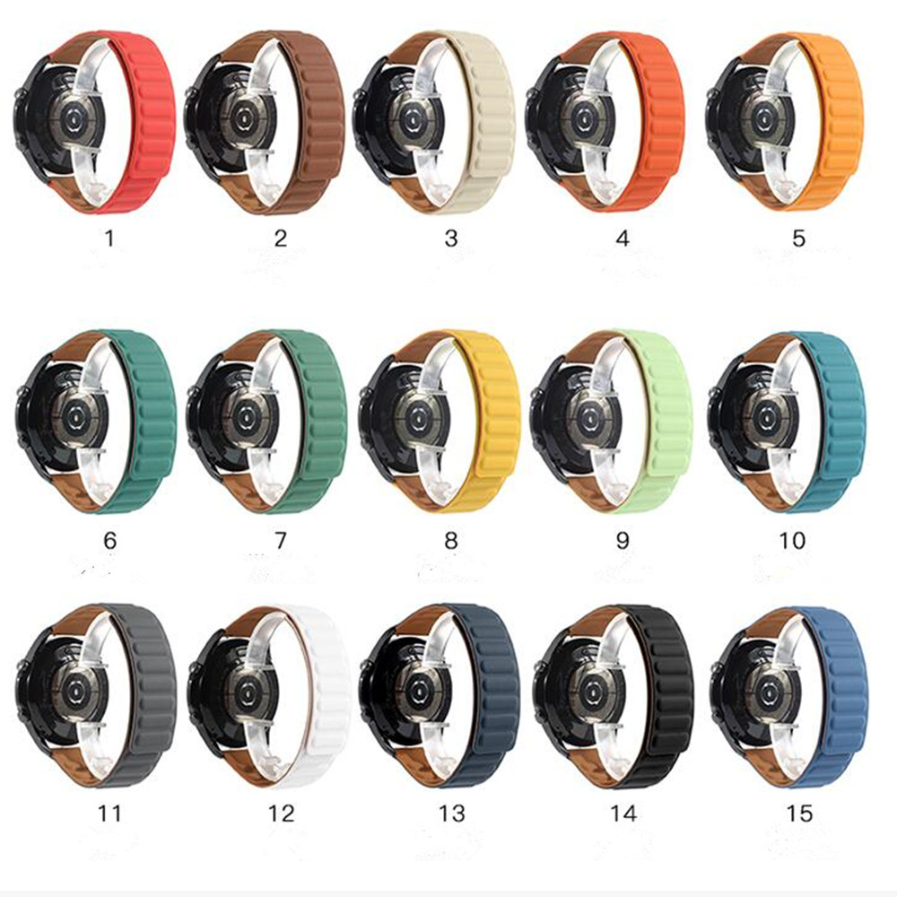 20mm 22mm Silicone Magnetic Band For Samsung Galaxy Active 2 42mm 46mm Huawei GT2 Watch 3 45mm 41mm to Amazfit Bip GTR Strap free shipping