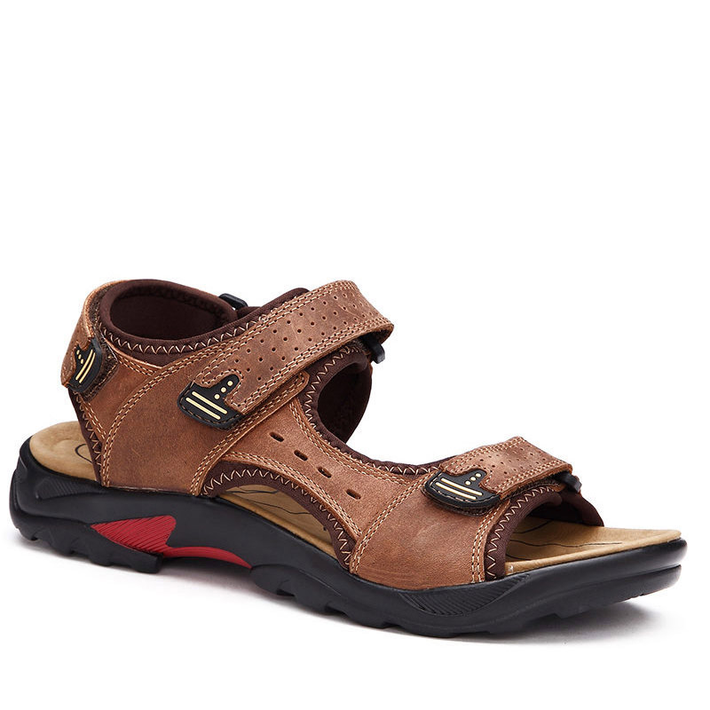 mens beach sandal genuine cow leather summer men sandals fashion breathable male shoes plus size 39-48, Brown
mens beach sandal genuine cow leather summer men sandals fashion breathable male shoes plus size 39-48, Brown