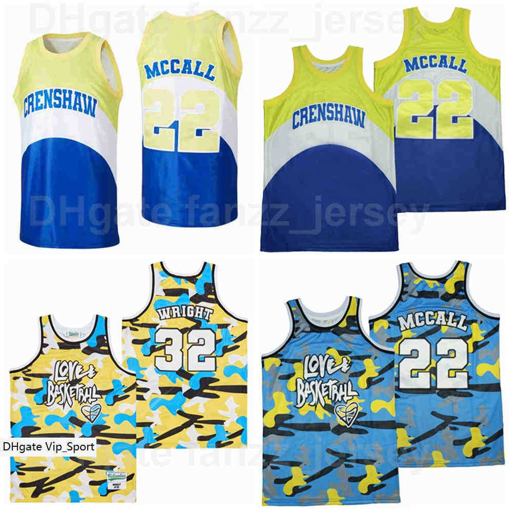Movie Love and Basketball 32 Monica Wright Jersey 22 Quincy McCall Crenshaw High School Hip Hop Breathable Team Blue Yellow HipHop Sport
Movie Love and Basketball 32 Monica Wright Jersey 22 Quincy McCall Crenshaw High School Hip Hop Breathable Team Blue Yellow HipHop Sport