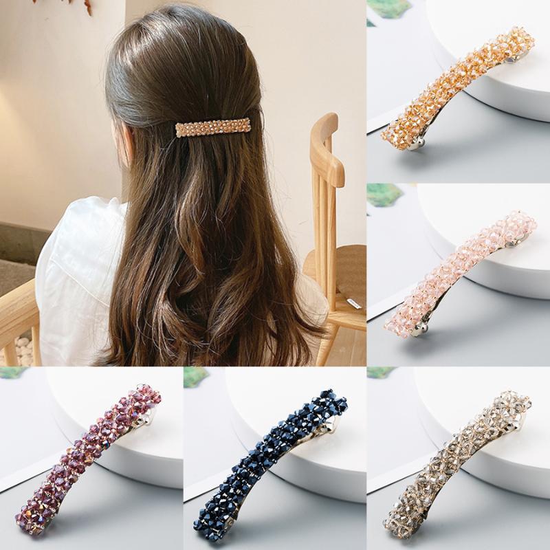 Hair Clips & Barrettes Fashion Crystal Spring Pins Handmade Beads For Women Girl Simple Accessories Headwear, Golden;silver
Hair Clips & Barrettes Fashion Crystal Spring Pins Handmade Beads For Women Girl Simple Accessories Headwear, Golden;silver