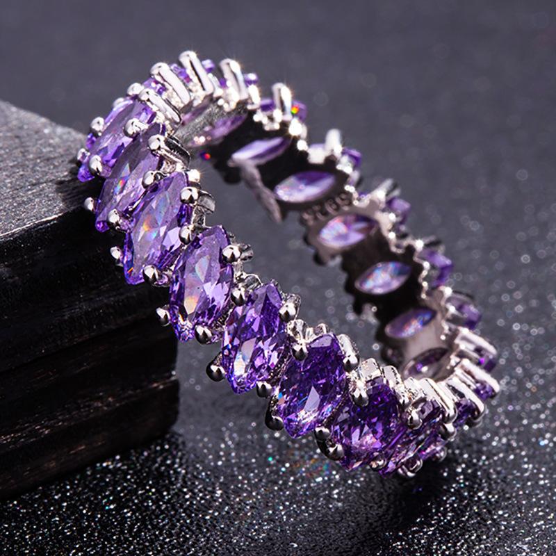 Wedding Rings For Women Luxury Purple Stone 4 Color Full Cubic Zirconia Silver Gift Fashion Jewelry KBR117, Slivery;golden
Wedding Rings For Women Luxury Purple Stone 4 Color Full Cubic Zirconia Silver Gift Fashion Jewelry KBR117, Slivery;golden