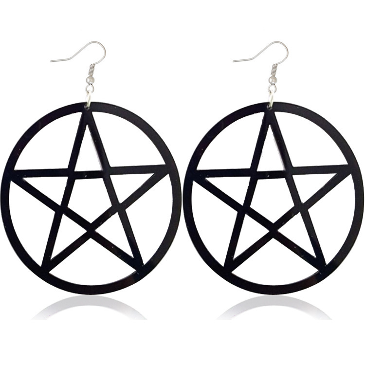 Punk Acrylic Large Star Dangle Earrings For Women Gothic Black Big Pentagram Round Drop Earring Fashion Statement Jewelry
Punk Acrylic Large Star Dangle Earrings For Women Gothic Black Big Pentagram Round Drop Earring Fashion Statement Jewelry