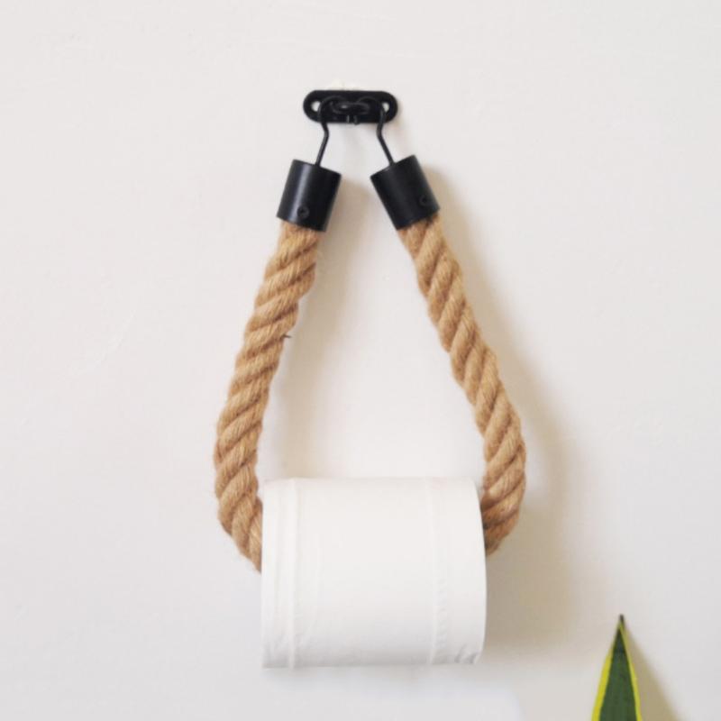 Toilet Paper Holders Wall Mounted Roll Hanging Holder Retro Kitchen Jute Rope Rack Bathroom Decor
Toilet Paper Holders Wall Mounted Roll Hanging Holder Retro Kitchen Jute Rope Rack Bathroom Decor