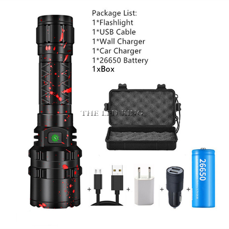 High Power XHP50.2 LED Flashlight Xlamp Aluminum Hunting L2 V6 Waterproof Torch Light Powerful Lanterna Use 18650 26650 Battery, Option a
High Power XHP50.2 LED Flashlight Xlamp Aluminum Hunting L2 V6 Waterproof Torch Light Powerful Lanterna Use 18650 26650 Battery, Option a