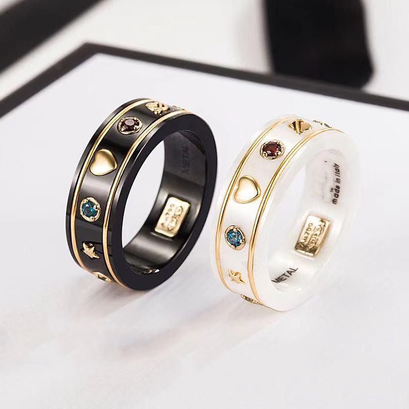2021 luxury ring ceramic rings love pattern plated 18K gold fashion couple ring matching gift box
2021 luxury ring ceramic rings love pattern plated 18K gold fashion couple ring matching gift box