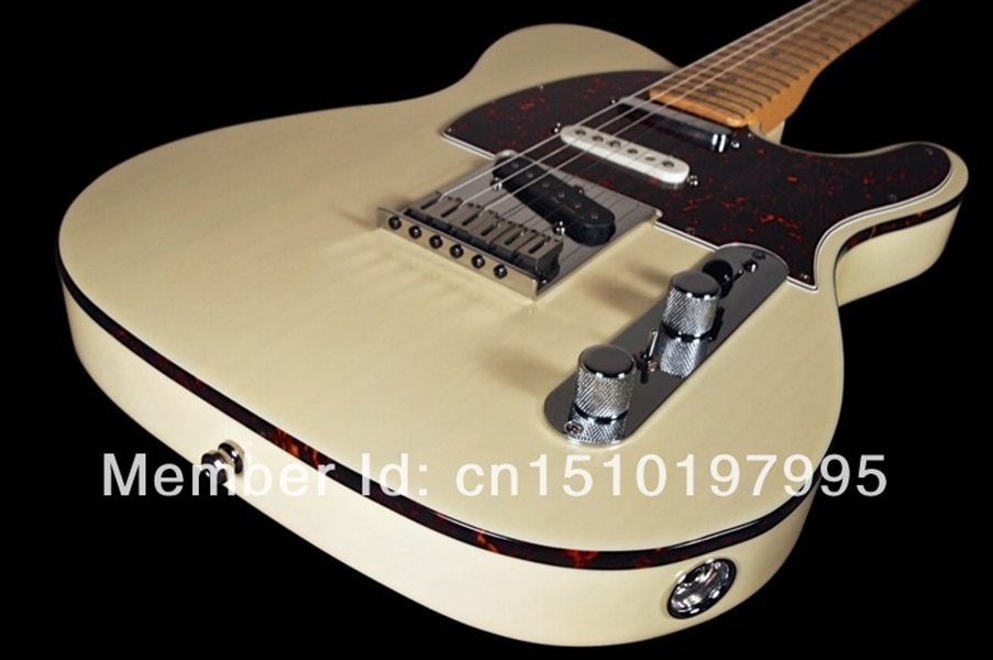Custom Shop USA Deluxe Cream White Tele Electric Guitar Maple Fingerboard, Dot Inlay, Wine Red Turtle Pickguard & Body Binding
Custom Shop USA Deluxe Cream White Tele Electric Guitar Maple Fingerboard, Dot Inlay, Wine Red Turtle Pickguard & Body Binding