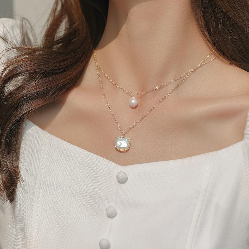 Pendant Necklaces Square Baroque Natural Freshwater Pearl Necklace Temperament Clavicle Chain 2021 Design Sense
Pendant Necklaces Square Baroque Natural Freshwater Pearl Necklace Temperament Clavicle Chain 2021 Design Sense