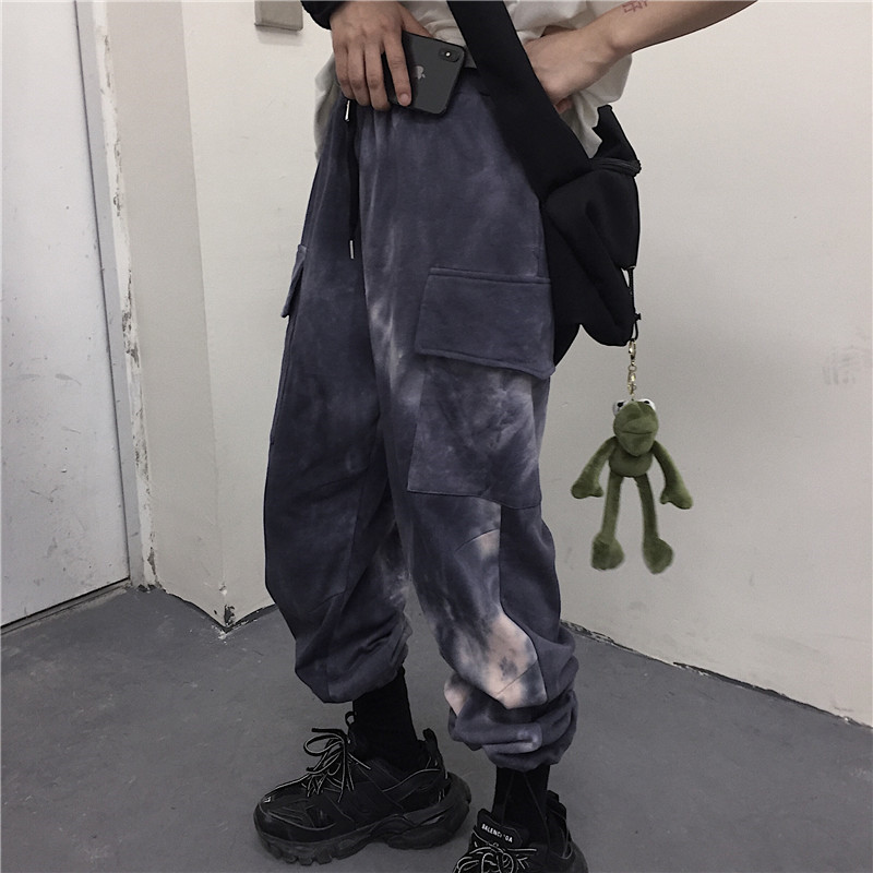 Tie Dye Streetwear Cargo Pants Women Casual Joggers Harajuku High Waist Loose Female Trousers Korean Style Ladies 210519