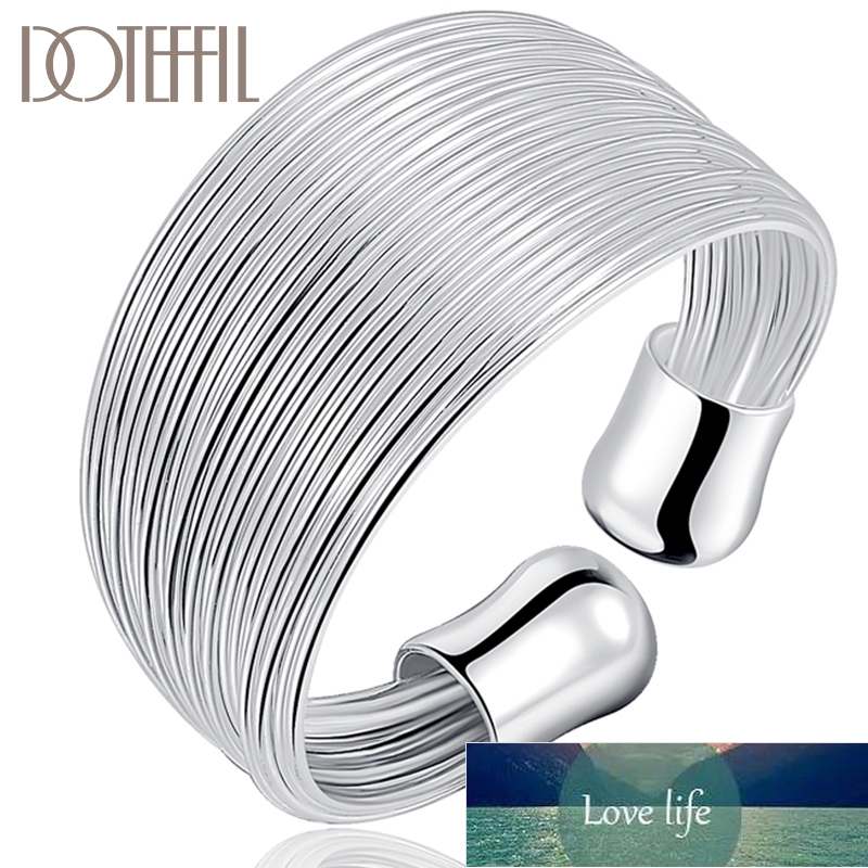 DOTEFFIL 925 Sterling Silver Open Multi-Line Ring Fine For Women Fashion Wedding Engagement Party Gift Charm Jewelry Factory price expert design Quality Latest
DOTEFFIL 925 Sterling Silver Open Multi-Line Ring Fine For Women Fashion Wedding Engagement Party Gift Charm Jewelry Factory price expert design Quality Latest