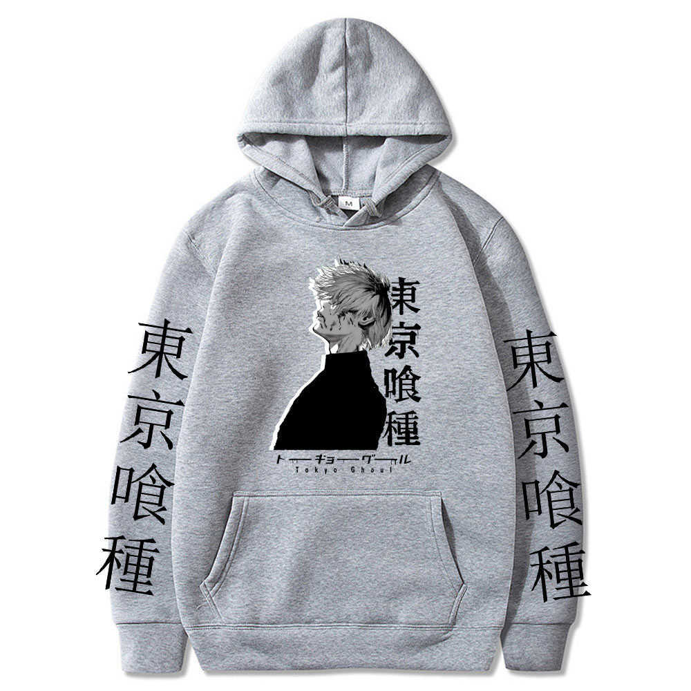2021 Tokyo Ghoul Anime Cool Kaneki Ken Pullovers Hoodie Unisex Hip Hop Clothing Creativity Hoody Men Spring Cotton Hoodies Tops Y0809