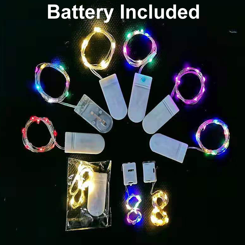 Starry Fairy Lights Copper Wire Mini LED Strings Light 3 Speed Modes Twinkle Firefly Lamp Party Christmas Table Bottle Flower Decor