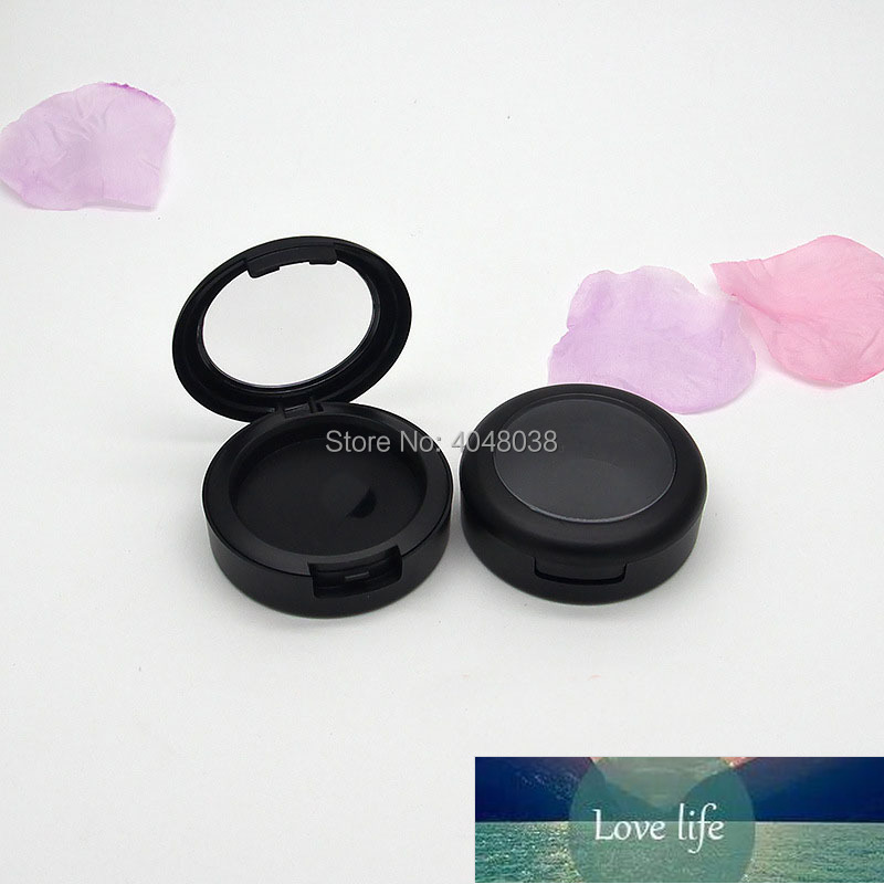 Packing Bottles 36mm Frost Black Empty Blusher Cosmetic Compact Box Plastic Eyeshadow Case Clear Cap Powder Container Lipstick Pallette