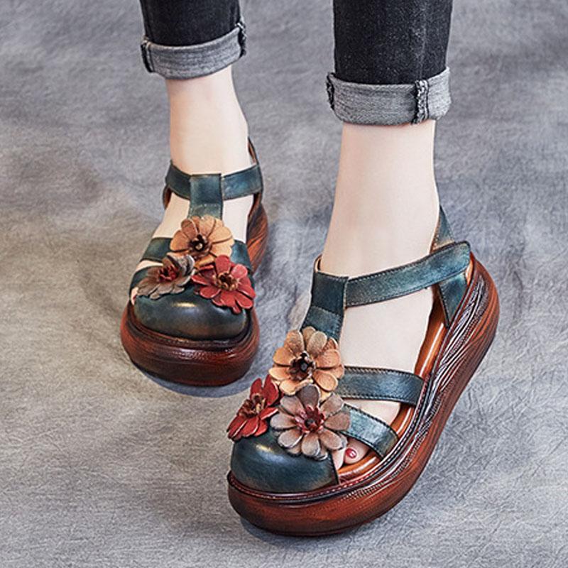 Women Sandals Genuine Leather 2021 Summer Shoes Buckle Strap Retro Wedges Casual Platform Ladies, Black
Women Sandals Genuine Leather 2021 Summer Shoes Buckle Strap Retro Wedges Casual Platform Ladies, Black