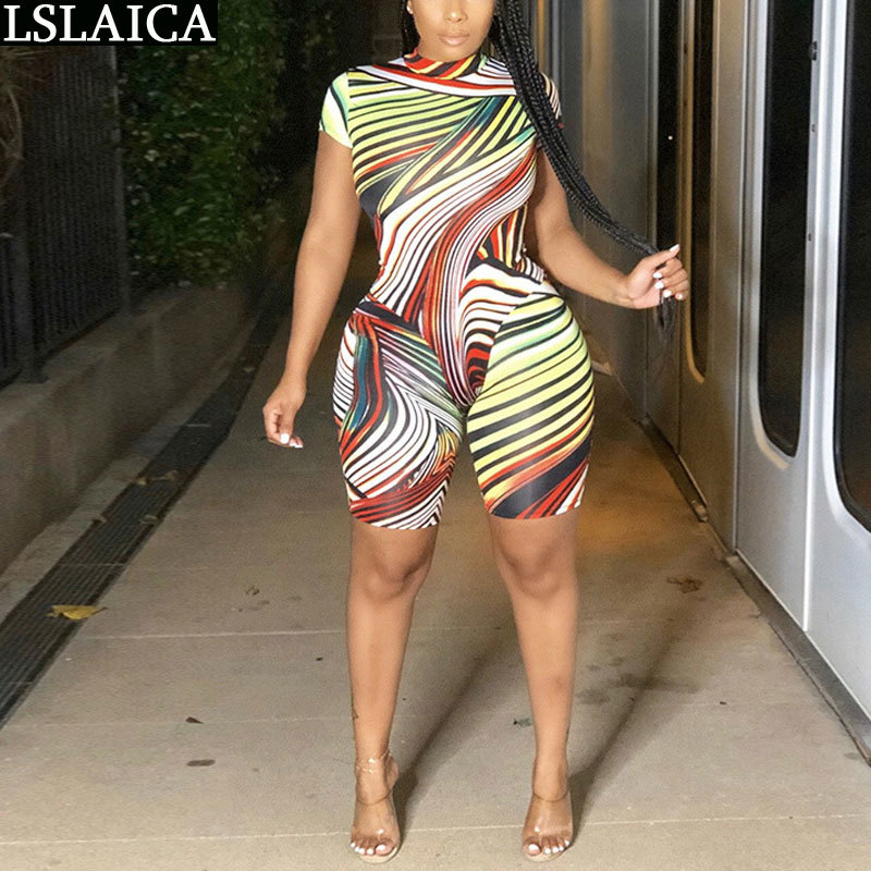 Two Piece Set Women O-Neck Top&Knee Length Pant Print Casual Tracksuit Wild Plus Size 2XL Ropa De Mujer 210515