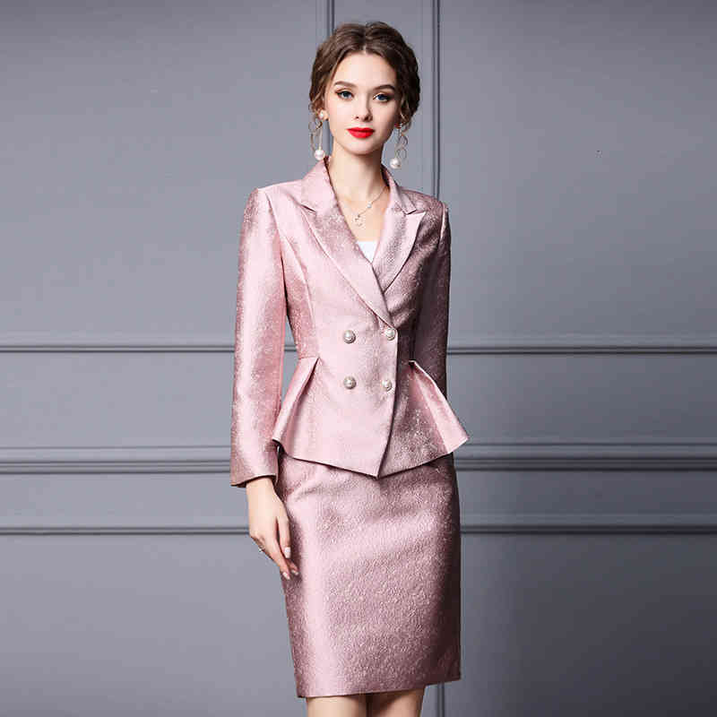 Casual Dresses Zhili professional suit women' autumn pearl waist closed short jacket hip wrapped one-step skirt two-piece set 1LJK, Pink
Casual Dresses Zhili professional suit women' autumn pearl waist closed short jacket hip wrapped one-step skirt two-piece set 1LJK, Pink