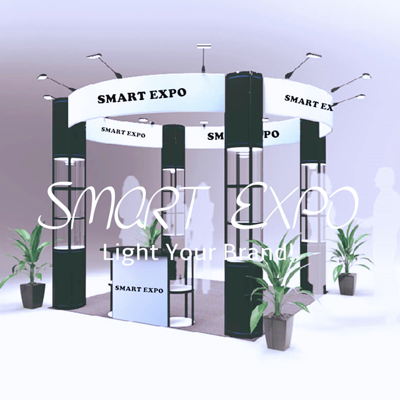 Corporate Exhibit Stands 10ft*10ft Exhibition Booth Advertising Display with Custom Full Color Printing Portable Carry Bags