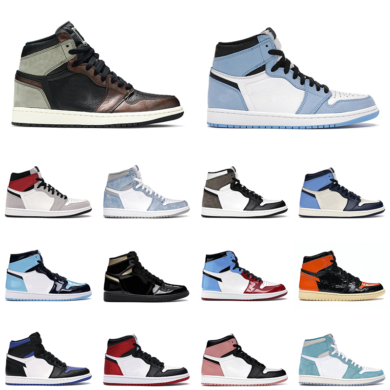 Jumpman 1 High OG Basketball Shoes Patina 1S University Blue Dark Mocha Men Women Sneakers Mens Trainer
Jumpman 1 High OG Basketball Shoes Patina 1S University Blue Dark Mocha Men Women Sneakers Mens Trainer