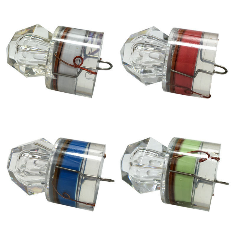 Led Diamond Fishing Flashing Light Deep Drop Underwater Acrylic Bait Lure Squid Strobe Lights 5 Colors for Choose 1PC