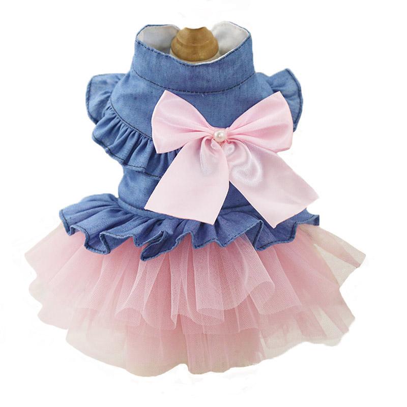 Dog Apparel Fashion Wedding Dress Jean Summer Clothes Cute Bow Princess Puppy Skirt For Chihuahua
Dog Apparel Fashion Wedding Dress Jean Summer Clothes Cute Bow Princess Puppy Skirt For Chihuahua