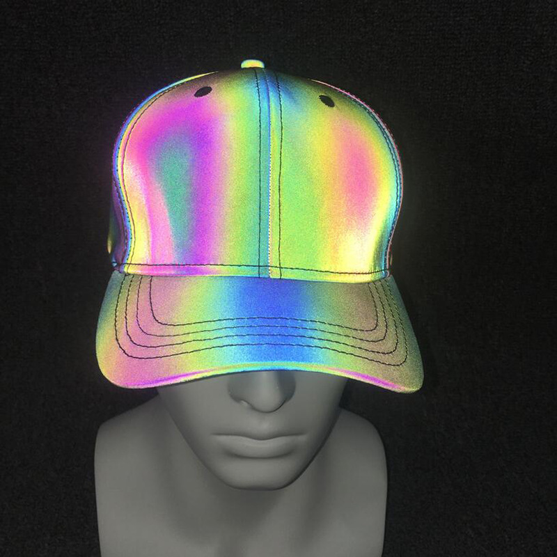 Laser Reflective Caps Shiny Holographic Baseball Cap Laser Leather Rainbow Reflective Glossy Snapback Hats, Blue;gray
Laser Reflective Caps Shiny Holographic Baseball Cap Laser Leather Rainbow Reflective Glossy Snapback Hats, Blue;gray