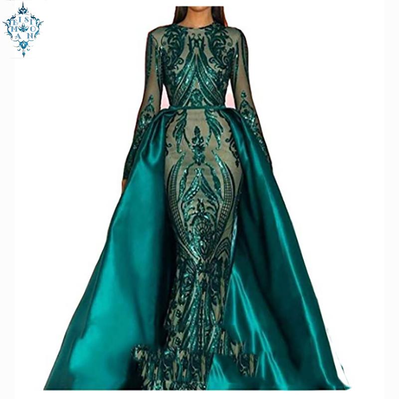 Evening Dresses Ameision Muslim Dress 2021 Sparkly Sequin Long Sleeve Detachable Train Gem Kaftan Arabia Formal Party Gown Prom, Black;red
Evening Dresses Ameision Muslim Dress 2021 Sparkly Sequin Long Sleeve Detachable Train Gem Kaftan Arabia Formal Party Gown Prom, Black;red