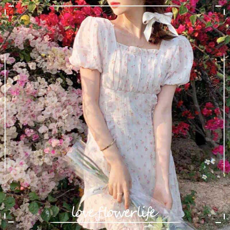 French Elegant Floral Dresses Women Casual Short Sleeve Vintage Sweet Dresses Beach Dress Korean Summer Chic 210521, As picture
French Elegant Floral Dresses Women Casual Short Sleeve Vintage Sweet Dresses Beach Dress Korean Summer Chic 210521, As picture