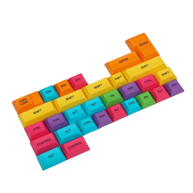 

Keyboards DSA Profile PBT CMYK RGB White Modifiers 30 Keys Dye Sub Blank Keycaps For Cherry MX Mechanical Keyboard