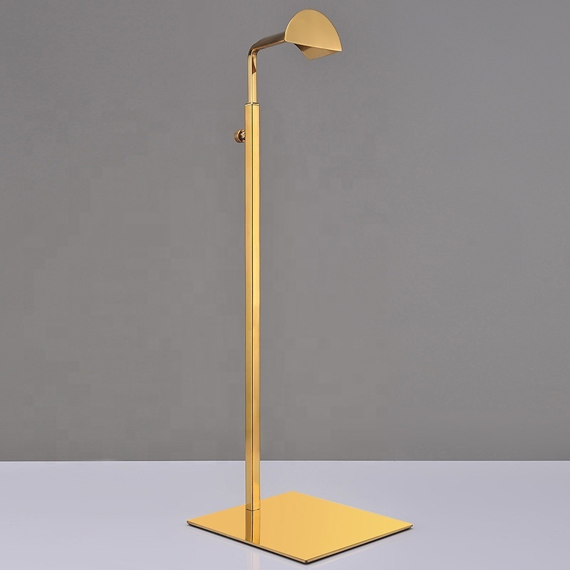 Wholesale Display Stand Retail Store Table Lady Handbags Hanger Bag Rack Titanium Gold Wig Hanger