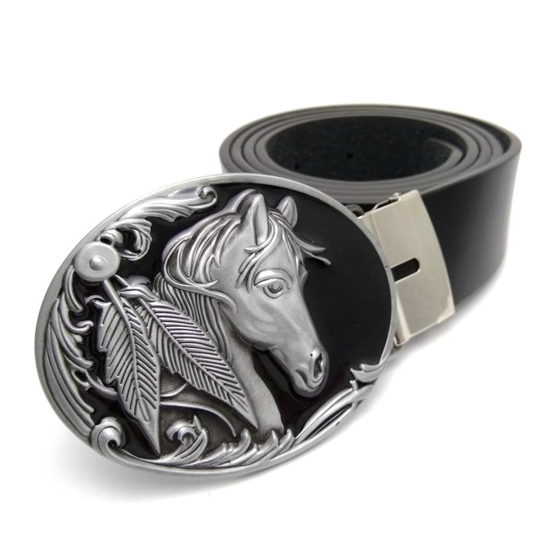 Belts Men's Black PU Leather Country Western Cowboy With Oval Zinc Alloy Horse Head Retro Belt Buckles Metallic For Men Jeans, Black;brown
Belts Men's Black PU Leather Country Western Cowboy With Oval Zinc Alloy Horse Head Retro Belt Buckles Metallic For Men Jeans, Black;brown