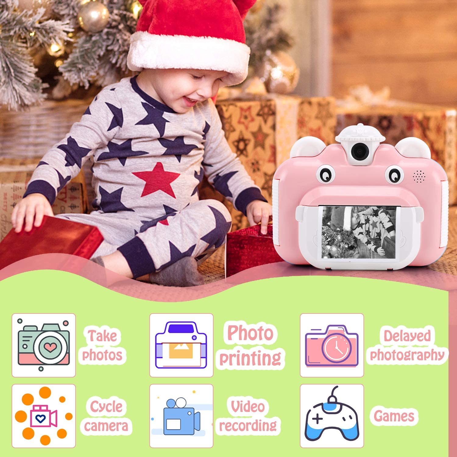Instant Print Kids Rotate Camera Thermal Photo Paper 16GB TF Card Paint Pens Printing Camera for Children Print Cameras
Instant Print Kids Rotate Camera Thermal Photo Paper 16GB TF Card Paint Pens Printing Camera for Children Print Cameras