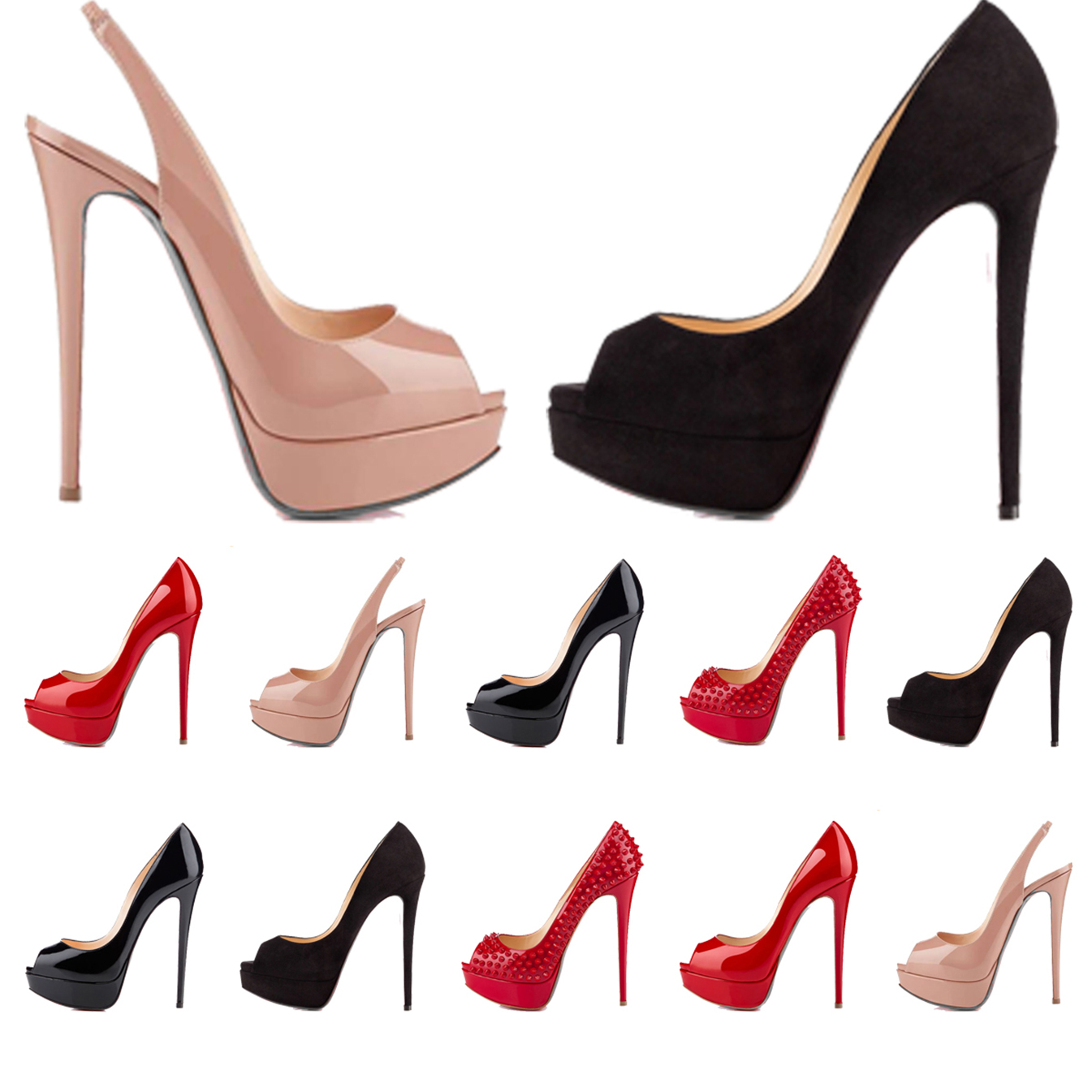 Womens Designer Shoes Red Bottom Heels Peep Toes High Heels Luxurys Dress Bottoms 14cm Heel Pumps Ecajoyh, #1920
Womens Designer Shoes Red Bottom Heels Peep Toes High Heels Luxurys Dress Bottoms 14cm Heel Pumps Ecajoyh, #1920