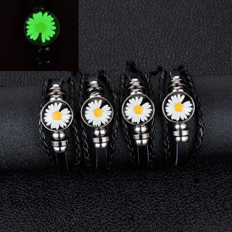 Link, Chain Small Daisy Luminous Bracelet Men's Trendy Couple Hand Rope Female Braided Jewelry 
Link, Chain Small Daisy Luminous Bracelet Men's Trendy Couple Hand Rope Female Braided Jewelry