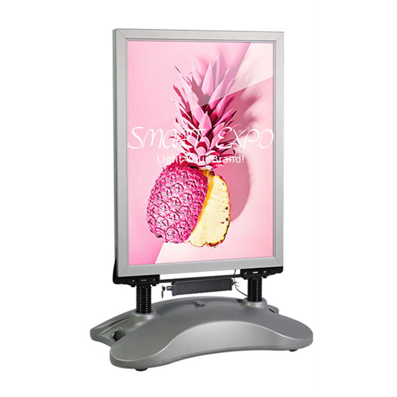 Outdoor A1 LED Poster Stand Advertising Display Illuminated Sign Board with Water Tank Base