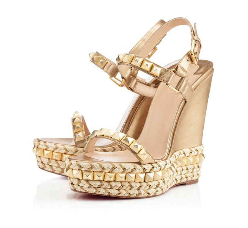Famous Ladies Red Bottom Wedge Cataclou Sandals Gold Patent Leather Studded Ladies Ankle Strap Women's Pumps Party Dress EU35-42,With Box, Original box
Famous Ladies Red Bottom Wedge Cataclou Sandals Gold Patent Leather Studded Ladies Ankle Strap Women's Pumps Party Dress EU35-42,With Box, Original box