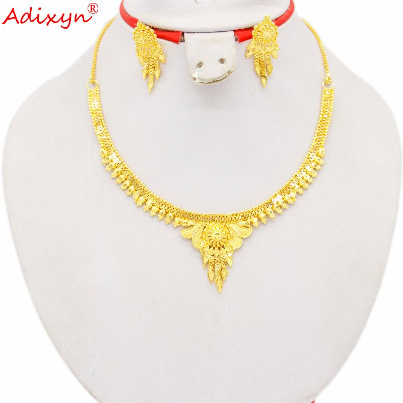 Earrings & Necklace Adixyn Jewelry Set For Women/Girl 24K Gold Color Trendy AfricanTassel Ethiopian N070111, Silver
Earrings & Necklace Adixyn Jewelry Set For Women/Girl 24K Gold Color Trendy AfricanTassel Ethiopian N070111, Silver
