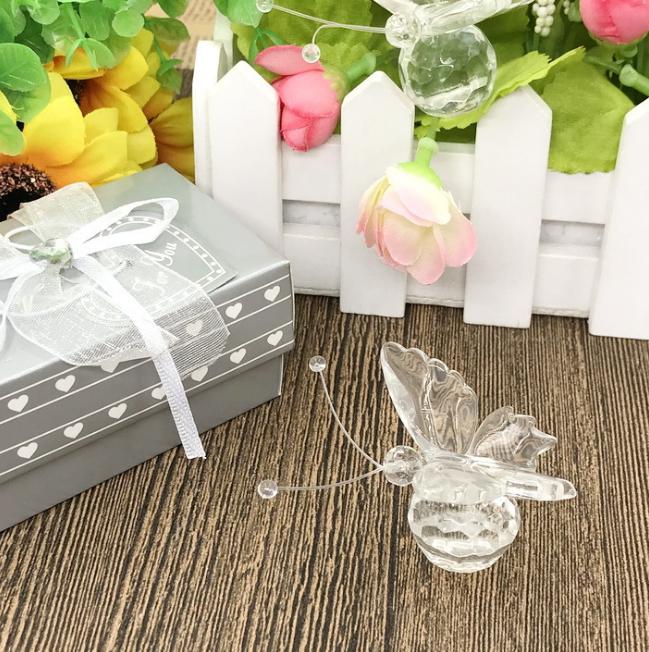 2021 new Crystal Collection Precious Butterfly Souvenir Wedding Party Favors For Guest+100pcs/lot