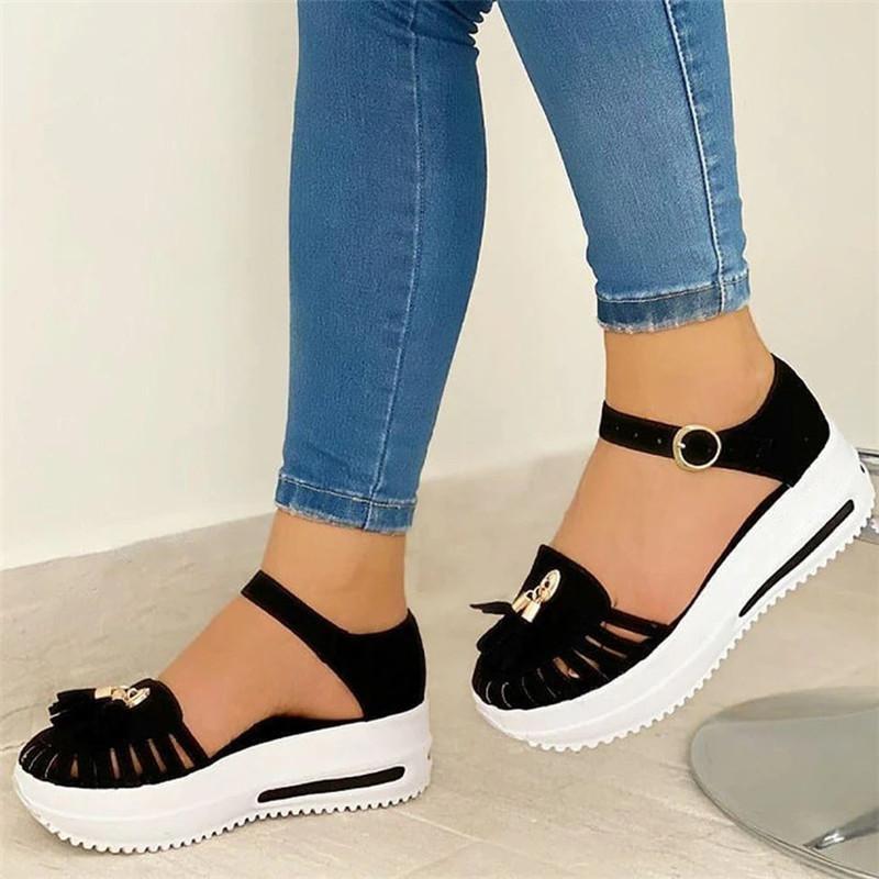 Sandals Summer Women Shoes Platform Hollow Out Round Toe Beach Flat Buckle Strap Ladies Gladiator Causal 2021, Black
Sandals Summer Women Shoes Platform Hollow Out Round Toe Beach Flat Buckle Strap Ladies Gladiator Causal 2021, Black