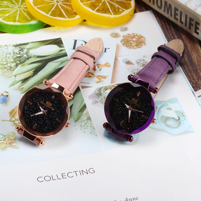 Wristwatches Starry Sky Female Leather Quartz Wrist Watch Elegant Women Watches Bracelet Montre Femme Fashion Exquisite Ladies, Black
Wristwatches Starry Sky Female Leather Quartz Wrist Watch Elegant Women Watches Bracelet Montre Femme Fashion Exquisite Ladies, Black