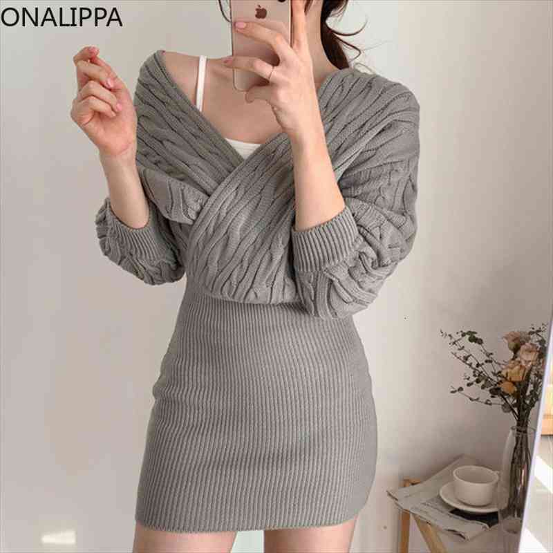 women dress winter autumn korean chic temperament v-neck cross linen pattern design stitching knitted vestidos, Black;gray
women dress winter autumn korean chic temperament v-neck cross linen pattern design stitching knitted vestidos, Black;gray