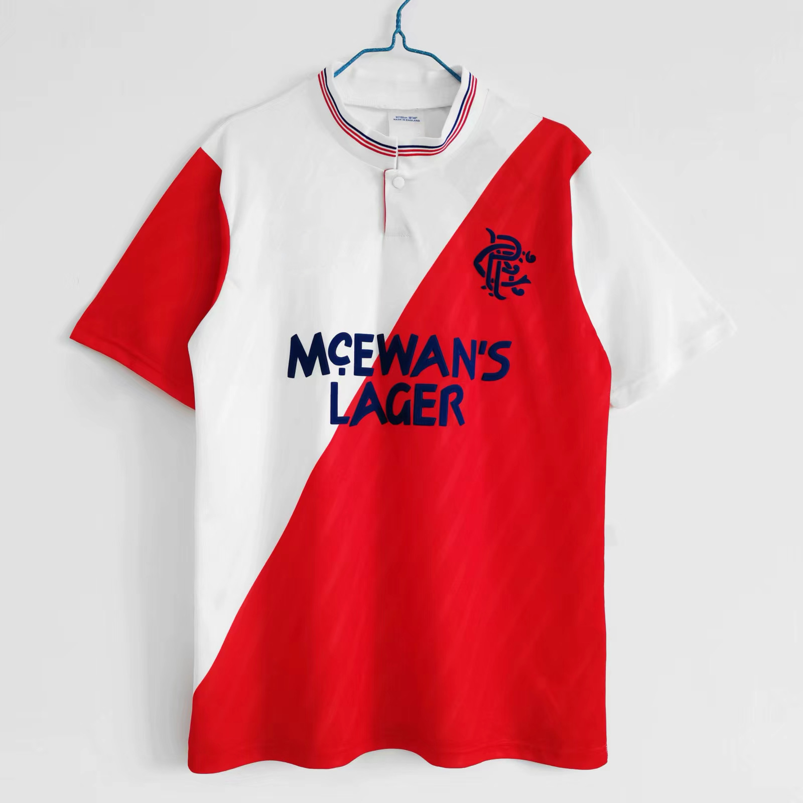 1987-1988 Rangers Away retro soccer jersey 1987-88 football shirt Size S-2XL, Black;yellow
1987-1988 Rangers Away retro soccer jersey 1987-88 football shirt Size S-2XL, Black;yellow