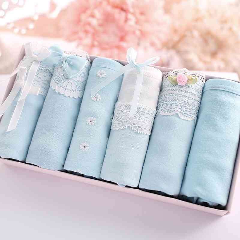 CD gift box full cotton fabric cute girl triangle underwear women's 6 combination, Black;white
CD gift box full cotton fabric cute girl triangle underwear women's 6 combination, Black;white