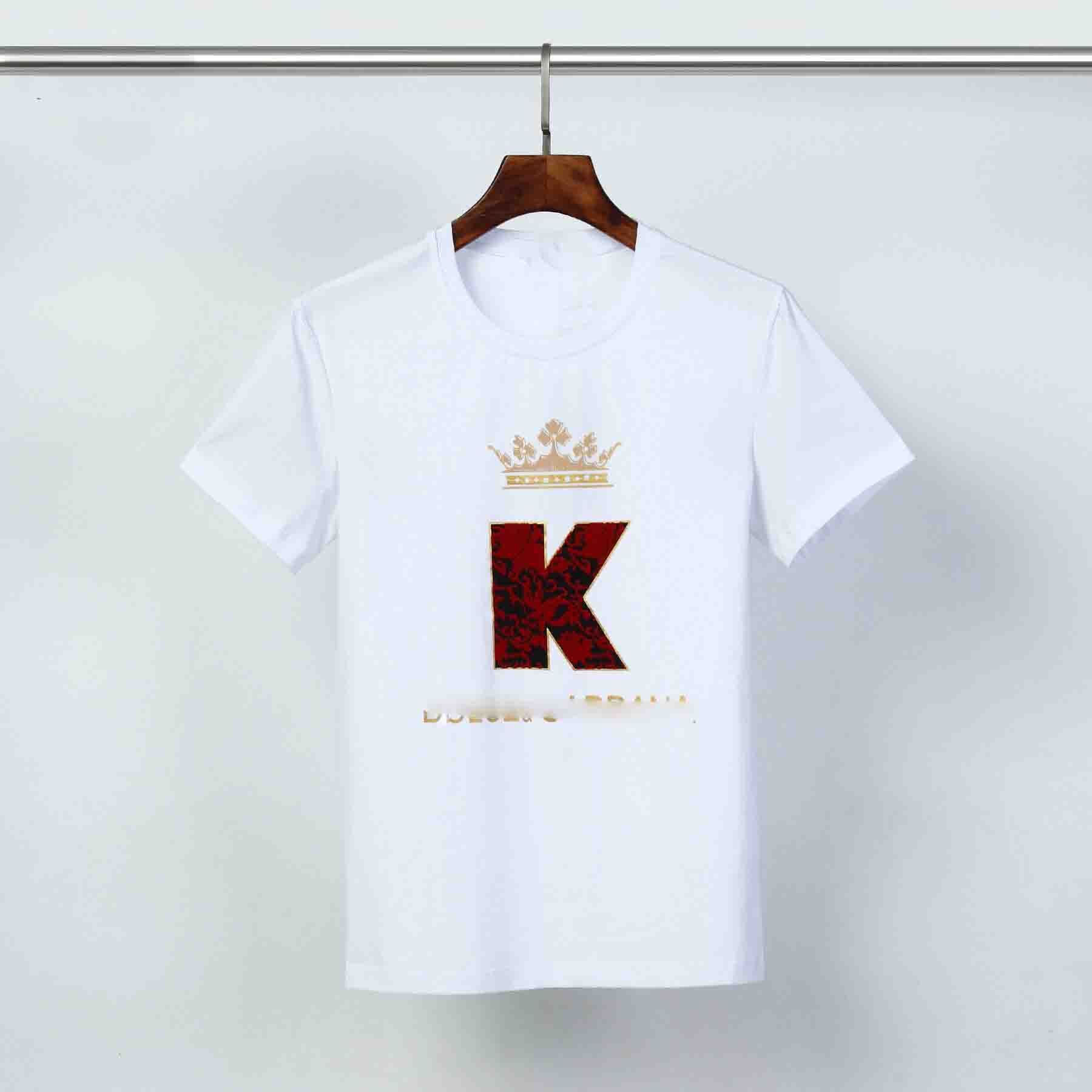 Casual slim sleeve T-shirt men's top Tee Jacquard Apparel Gift for Men Tshirt White black yellow Tshirts M-3XL