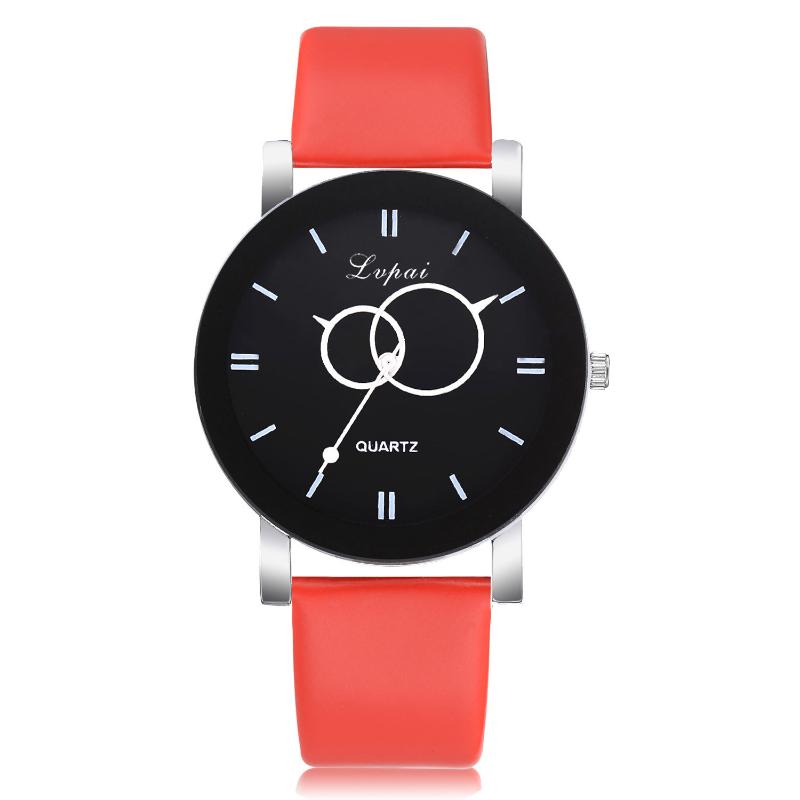 

Wristwatches LVPAI Woman's Watch Fashion Luxury Ladies Quartz Top Brand Leather Strap Women Watches Reloj 233, Brown