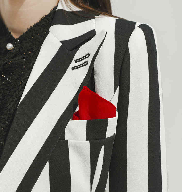 Fashion Zebra pattern Pant Suits Uniform Double Breasted Jacket and Long Blazer Set Women OL 2 Two Pieces 210506