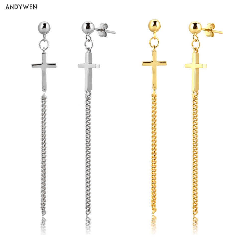 ANDYWEN 100% 925 Sterling Silver 60mm Cross Long Chain Earring Drop Line Women Luxury Jewelry Fashion Fine 210608
ANDYWEN 100% 925 Sterling Silver 60mm Cross Long Chain Earring Drop Line Women Luxury Jewelry Fashion Fine 210608